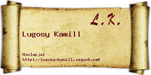 Lugosy Kamill névjegykártya